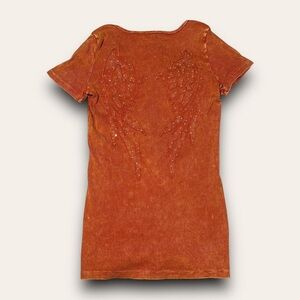 Y2K Angel Wing Rhinestone Top Size Large Mcbling Cybergrunge How Cute